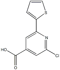 2-CHLORO-6-(THIOPHEN-2-YL)PYRIDINE-4-CARBOXYLIC ACID Struktur