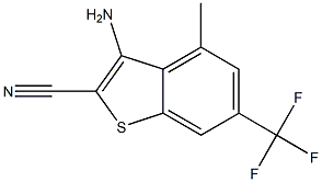 3-AMINO-4-METHYL-6-TRIFLUOROMETHYL-BENZO[B]THIOPHENE-2-CARBONITRILE Struktur