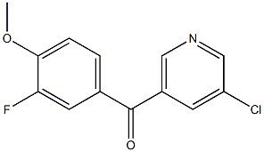 3-CHLORO-5-(3-FLUORO-4-METHOXYBENZOYL)PYRIDINE Struktur