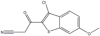 3-(3-CHLORO-6-METHOXYBENZO[B]THIOPHEN-2-YL)-3-OXOPROPANENITRILE Struktur