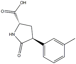 5-OXO-(+/-)-TRANS-4-(3-METHYLPHENYL)-PYRROLIDINE-2-CARBOXYLIC ACID Struktur