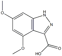 4,6-DIMETHOXY-3-(1H)INDAZOLE CARBOXYLIC ACID Struktur