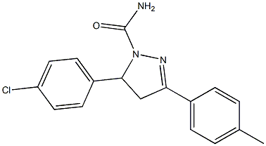 5-(4-CHLOROPHENYL)-3-P-TOLYL-4,5-DIHYDRO-1H-PYRAZOLE-1-CARBOXAMIDE Struktur