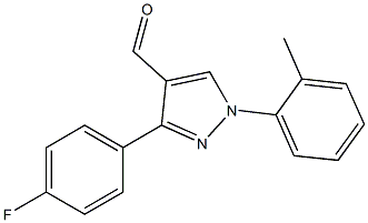 3-(4-FLUOROPHENYL)-1-O-TOLYL-1H-PYRAZOLE-4-CARBALDEHYDE Struktur