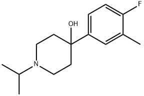 4-(4-FLUORO-3-METHYLPHENYL)-4-HYDROXY-1-ISOPROPYLPIPERIDINE Struktur