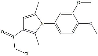 2-CHLORO-1-[1-(3,4-DIMETHOXYPHENYL)-2,5-DIMETHYL-1H-PYRROL-3-YL]ETHANONE Struktur