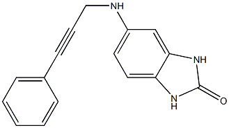 5-((3-PHENYLPROP-2-YNYL)AMINO)-1,3-DIHYDRO-2H-BENZIMIDAZOL-2-ONE Struktur