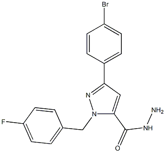 1-(4-FLUOROBENZYL)-3-(4-BROMOPHENYL)-1H-PYRAZOLE-5-CARBOHYDRAZIDE Struktur