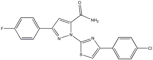 1-[4-(4-CHLOROPHENYL)-1,3-THIAZOL-2-YL]-3-(4-FLUOROPHENYL)-1H-PYRAZOL-5-YLFORMAMIDE Struktur