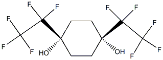 CIS-1,4-DIHYDROXY-1,4-BIS(PENTAFLUOROETHYL)CYCLOHEXANE Struktur