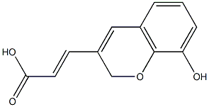 (2E)-3-(8-HYDROXY-2H-CHROMEN-3-YL)ACRYLIC ACID Struktur