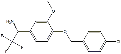 (1R)-1-(4-[(4-CHLOROPHENYL)METHOXY]-3-METHOXYPHENYL)-2,2,2-TRIFLUOROETHYLAMINE Struktur