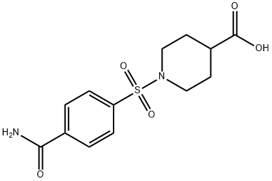 1-[[4-(AMINOCARBONYL)PHENYL]SULFONYL]PIPERIDINE-4-CARBOXYLIC ACID Struktur