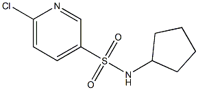 6-CHLORO-N-CYCLOPENTYLPYRIDINE-3-SULFONAMIDE Struktur