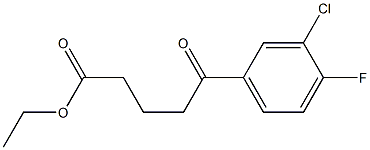 ETHYL 5-(3-CHLORO-4-FLUOROPHENYL)-5-OXOVALERATE Struktur