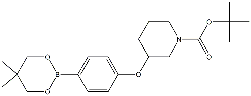 TERT-BUTYL 3-[4-(5,5-DIMETHYL-1,3,2-DIOXABORINAN-2-YL)PHENOXY]PIPERIDINE-1-CARBOXYLATE Struktur