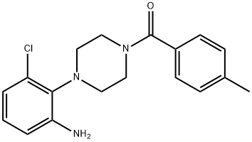 3-CHLORO-2-[4-(4-METHYLBENZOYL)PIPERAZIN-1-YL]ANILINE Struktur