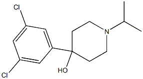 4-(3,5-DICHLOROPHENYL)-4-HYDROXY-1-ISOPROPYLPIPERIDINE Struktur