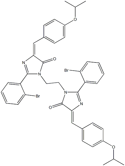 (E)-2-(2-BROMOPHENYL)-1-(2-((Z)-2-(2-BROMOPHENYL)-4-(4-ISOPROPOXYBENZYLIDENE)-5-OXO-4,5-DIHYDROIMIDAZOL-1-YL)ETHYL)-4-(4-ISOPROPOXYBENZYLIDENE)-1H-IMIDAZOL-5(4H)-ONE Struktur