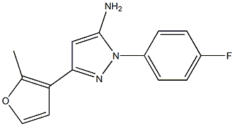 1-(4-FLUOROPHENYL)-3-(2-METHYL-3-FURYL)-1H-PYRAZOL-5-AMINE Struktur