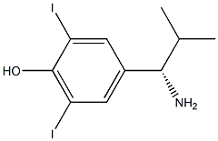 4-((1S)-1-AMINO-2-METHYLPROPYL)-2,6-DIIODOPHENOL Struktur