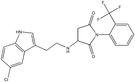 3-{[2-(5-CHLORO-1H-INDOL-3-YL)ETHYL]AMINO}-1-[2-(TRIFLUOROMETHYL)PHENYL]PYRROLIDINE-2,5-DIONE Struktur