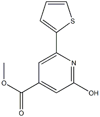 METHYL 2-HYDROXY-6-(THIOPHEN-2-YL)PYRIDINE-4-CARBOXYLATE Struktur