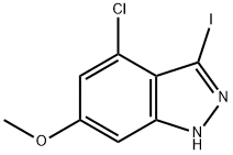 4-CHLORO-6-METHOXY-3-IODO-1H-INDAZOLE Struktur