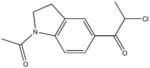 1-(1-ACETYL-2,3-DIHYDRO-1H-INDOL-5-YL)-2-CHLOROPROPAN-1-ONE Struktur