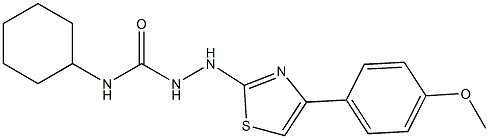 N-CYCLOHEXYL-2-[4-(4-METHOXYPHENYL)-1,3-THIAZOL-2-YL]HYDRAZINECARBOXAMIDE Struktur