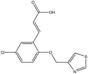 (2E)-3-[5-CHLORO-2-(1,3-THIAZOL-4-YLMETHOXY)PHENYL]ACRYLIC ACID Struktur