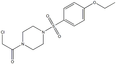 1-(CHLOROACETYL)-4-[(4-ETHOXYPHENYL)SULFONYL]PIPERAZINE Struktur