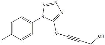 3-([1-(4-METHYLPHENYL)-1H-TETRAZOL-5-YL]THIO)PROP-2-YN-1-OL Struktur