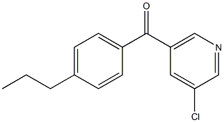 3-CHLORO-5-(4-N-PROPYLBENZOYL)PYRIDINE Struktur