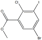 METHYL 5-BROMO-2-CHLORO-3-IODOBENZOATE Struktur