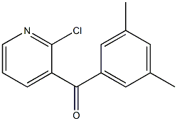 2-CHLORO-3-(3,5-DIMETHYLBENZOYL)PYRIDINE Struktur