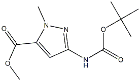 METHYL-1-METHYL-3-N-BOC-AMINO-5-PYRAZOLE CARBOXYLATE Struktur