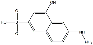 2-HYDRAZINO-8-NAPHTHOL-6-SULFONIC ACID Struktur