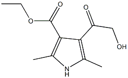 ETHYL 4-GLYCOLOYL-2,5-DIMETHYL-1H-PYRROLE-3-CARBOXYLATE Struktur