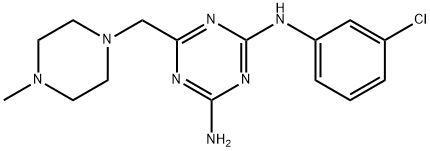 N-(3-CHLOROPHENYL)-6-[(4-METHYLPIPERAZIN-1-YL)METHYL]-1,3,5-TRIAZINE-2,4-DIAMINE Struktur