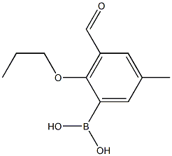 3-FORMYL-5-METHYL-2-PROPOXYPHENYLBORONIC ACID Struktur