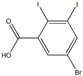 5-BROMO-2,3-DIIODOBENZOIC ACID Struktur