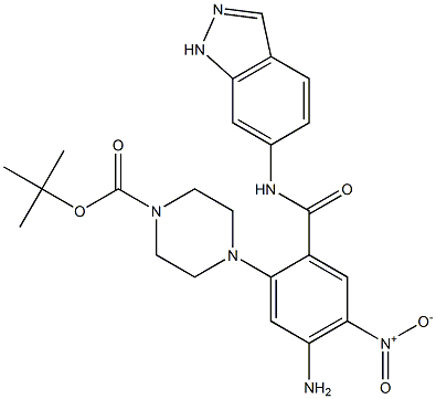 TERT-BUTYL 4-(2-(1H-INDAZOL-6-YLCARBAMOYL)-5-AMINO-4-NITROPHENYL)PIPERAZINE-1-CARBOXYLATE