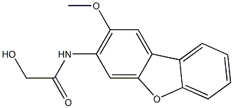 2-HYDROXY-N-(2-METHOXYDIBENZO[B,D]FURAN-3-YL)ACETAMIDE Struktur