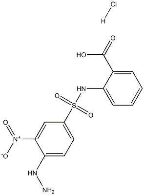 2-[[(4-HYDRAZINO-3-NITROPHENYL)SULFONYL]AMINO]BENZOIC ACID HYDROCHLORIDE Struktur