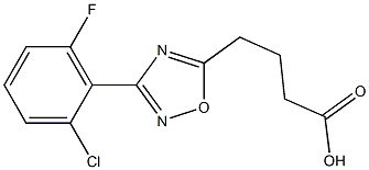 4-[3-(2-CHLORO-6-FLUOROPHENYL)-1,2,4-OXADIAZOL-5-YL]BUTANOIC ACID Struktur