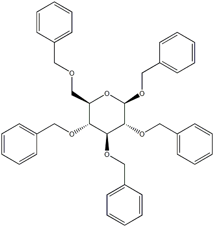 BENZYL 2,3,4,6-TETRA-O-BENZYL-BETA-D-GLUCOPYRANOSIDE Struktur