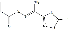 5-METHYL-N'-(PROPIONYLOXY)-1,2,4-OXADIAZOLE-3-CARBOXIMIDAMIDE Struktur