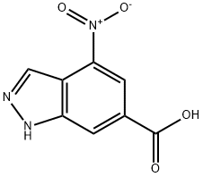 4-NITRO-6-(1H)INDAZOLE CARBOXYLIC ACID Struktur