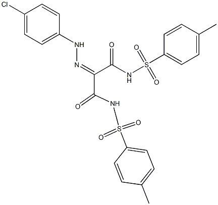 2-(2-(4-CHLOROPHENYL)HYDRAZONO)-N1,N3-BIS(P-TOLYLSULFONYL)MALONAMIDE Struktur